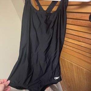 Size 6L black speedo one piece